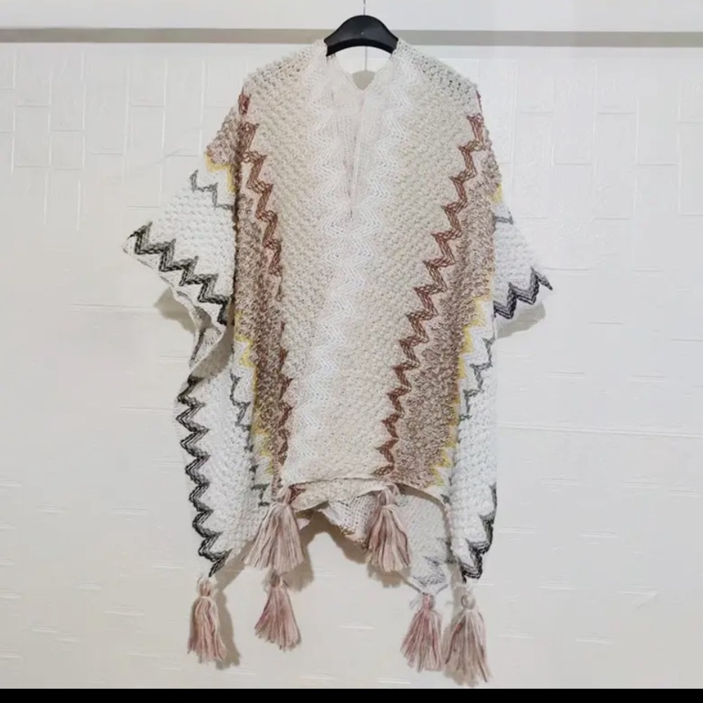0045.  Multicolor Chevron Knit Sweater